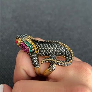 Lizard Pave Ring